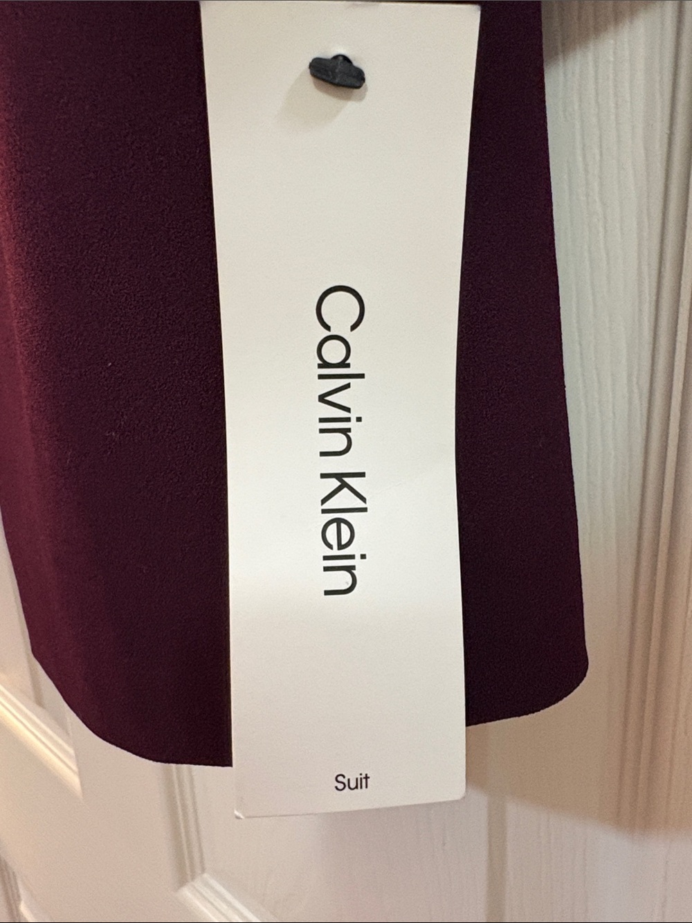 Calvin Klein Women's Plum Open-Front Collarless Blazer - Picture 3 of 12